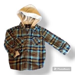 12m Carters Gray Plaid Toddler Hoodie